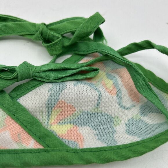 Vintage Toddletime Baby Swimsuit Bikini Size 2T Green Orange Floral - Picture 5 of 6